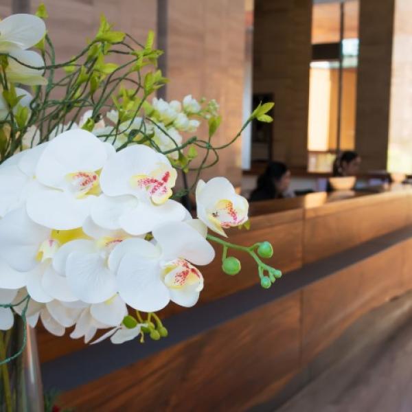 10 mẹo trang trí quầy tiếp tân đẹp cho doanh nghiệp nhỏ với hoa tươi