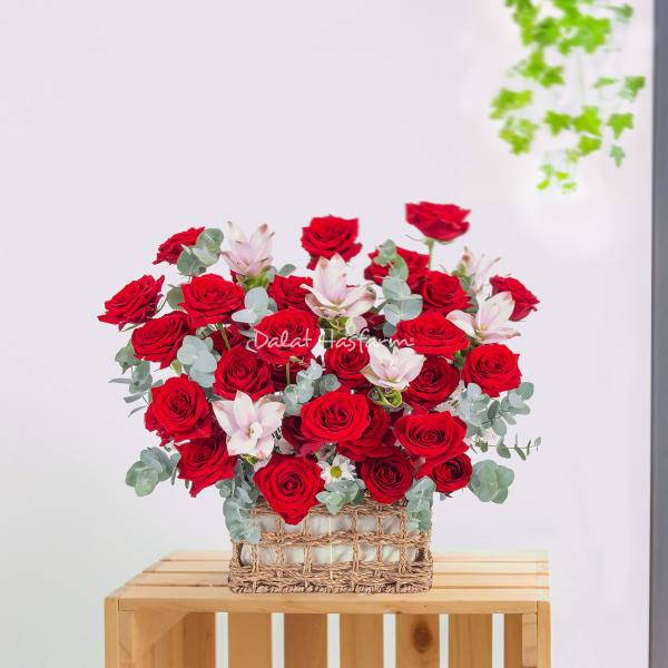 Giỏ Hoa Yêu Thương Đong Đầy 535