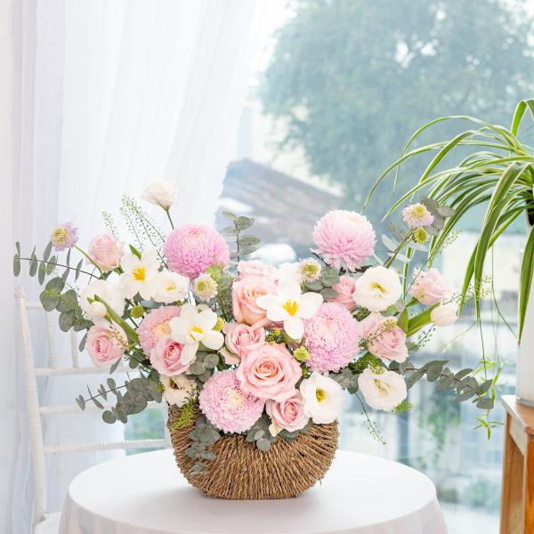 Giỏ Hoa Nắng Ấm Dịu Dàng 612