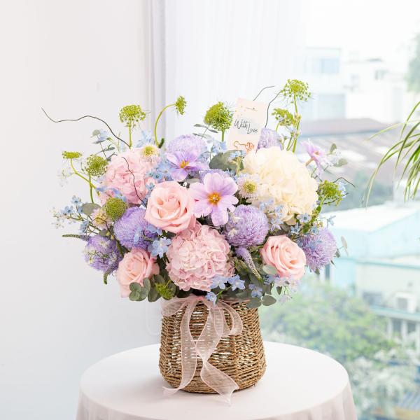 Giỏ Hoa Nắng Ấm Dịu Dàng 652