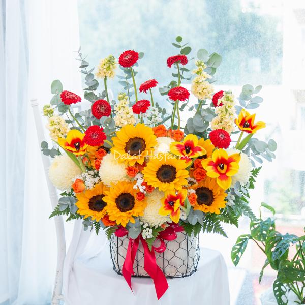 Giỏ Hoa Ánh Dương Rực Rỡ 566