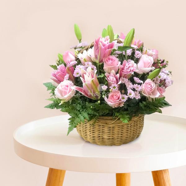 Giỏ Hoa Ngày Mới An Nhiên 090