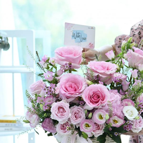 Giỏ Hoa Yêu Thương Nồng Ấm 369