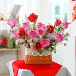 Giỏ Hoa Sắc Xuân Rộn Ràng 027