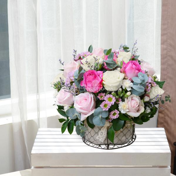 Giỏ Hoa Yêu Thương Đậm Sâu 180