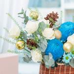 Giỏ Hoa Giáng Sinh Lấp Lánh 541