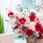 Giỏ Hoa Giáng Sinh Lấp Lánh 539