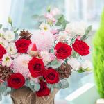 Giỏ Hoa Giáng Sinh Lấp Lánh 539