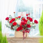 Giỏ Hoa Giáng Sinh Lấp Lánh 540