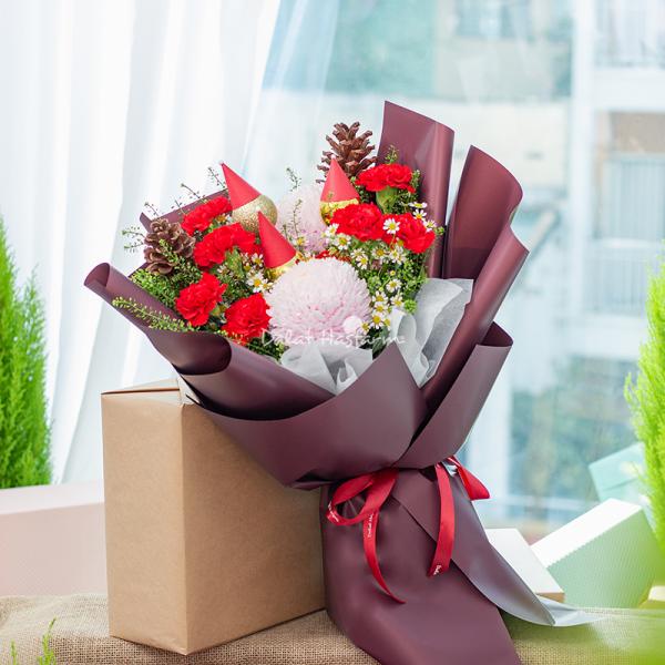 Bó Hoa Giáng Sinh Lấp Lánh 543