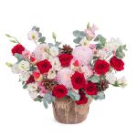 Giỏ Hoa Giáng Sinh Lấp Lánh 539