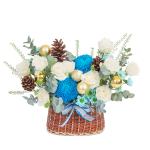 Giỏ Hoa Giáng Sinh Lấp Lánh 541