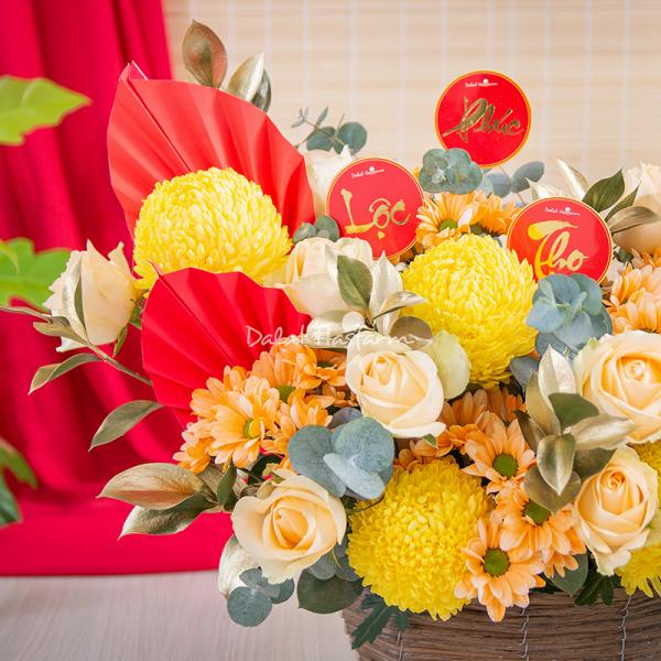 Giỏ Hoa Khai Xuân Vạn Phúc 555