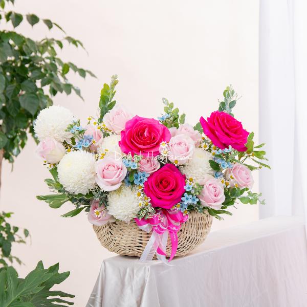Giỏ Hoa Yêu Thương Nồng Ấm 567