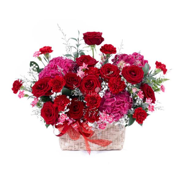Giỏ Hoa Tình Cảm Chân Thành 365