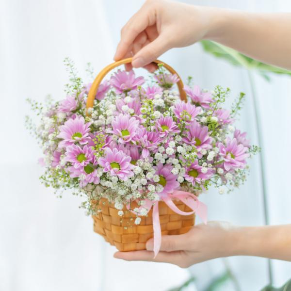 Giỏ Hoa Nắng Ấm Dịu Dàng 398